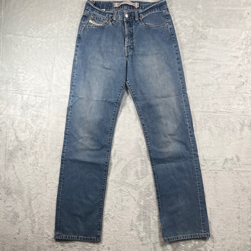 Y2K Diesel Kulter Straight Leg Jeans Mens 30x32 Blue Medium Wash Denim